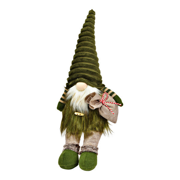 Gnome décoratif vert – Grand format (22×60×13 cm)