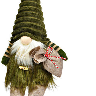 Gnome décoratif vert – Grand format (22×60×13 cm)