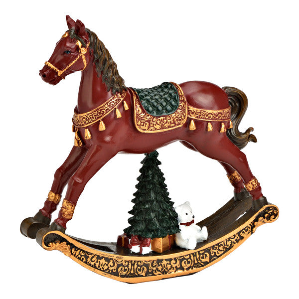 Cheval à bascule avec sapin