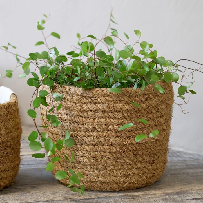 Paniers de rangement en corde naturelle – Chic Antique – 2 tailles H18/D14 et H13/D15 cm