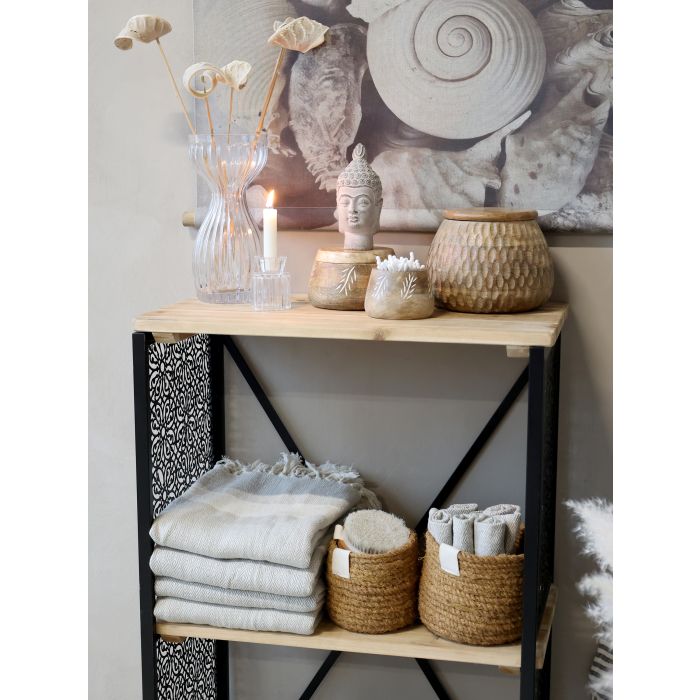 Paniers de rangement en corde naturelle – Chic Antique – 2 tailles H18/D14 et H13/D15 cm