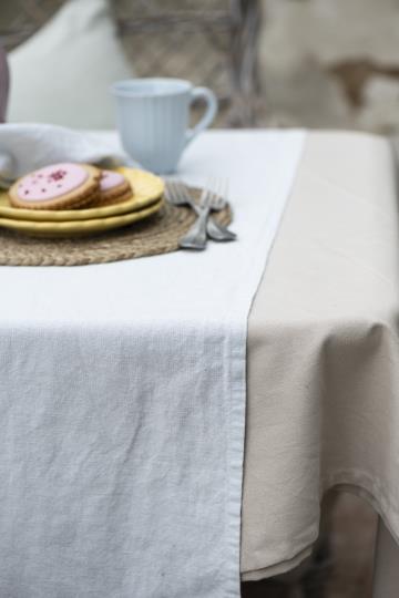 Chemin de table ciel coton/lin Freja -IB Laursen- 150/50cm