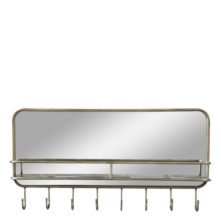 Miroir étagère avec 8 crochets -Chic Antique-
