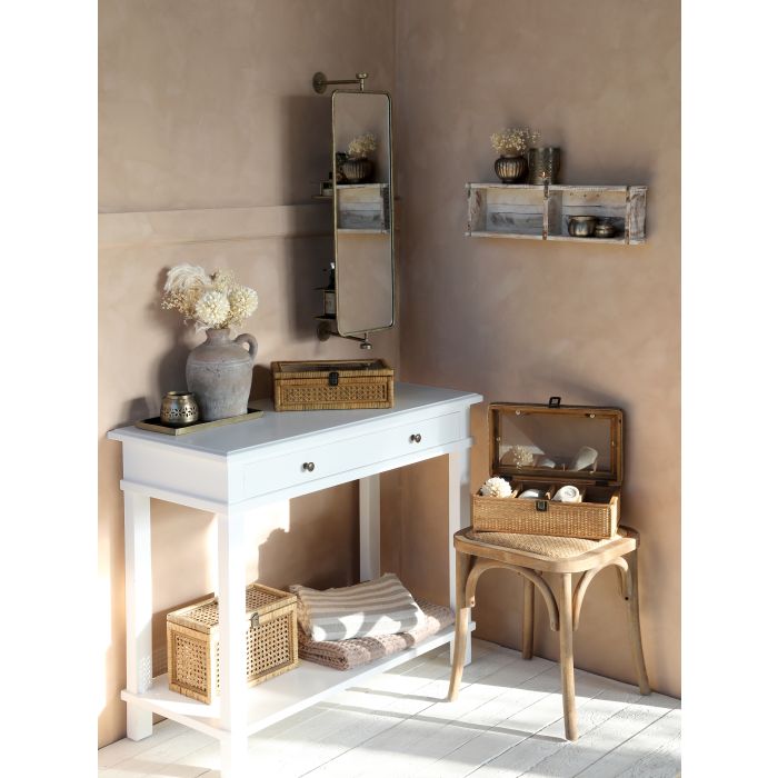 Meuble Miroir, 2 étagères arrière -Chic Antique-