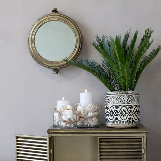 Miroir hublot décor laiton -Chic Antique-