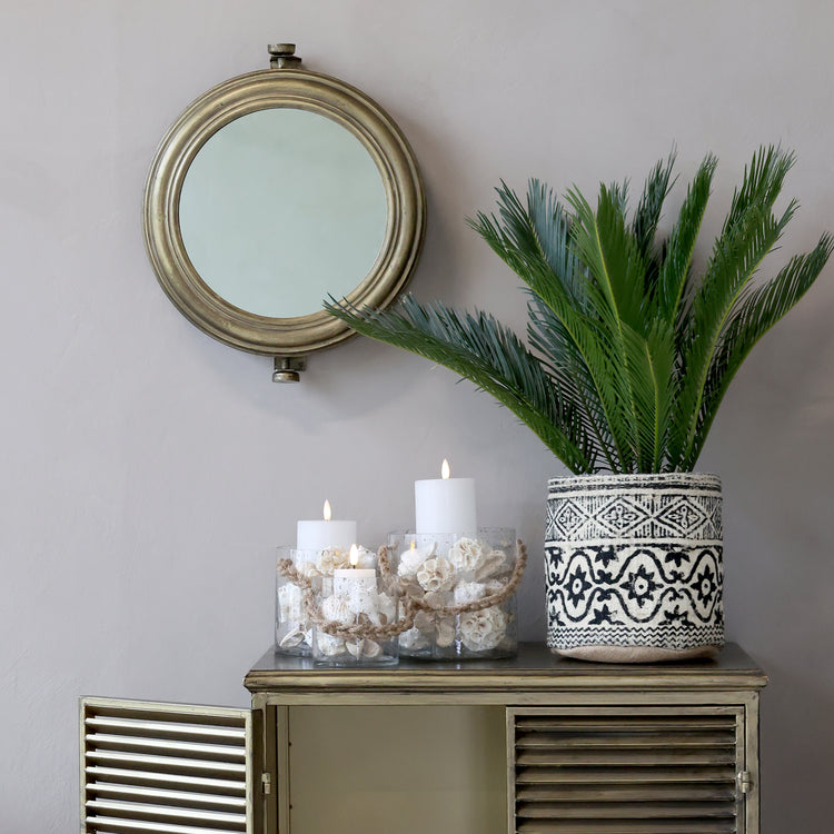 Miroir hublot décor laiton -Chic Antique-