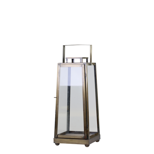 Photophores int/ext -Chic Antique- Décor laiton, 2 dimensions.
