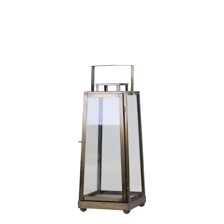 Photophores int/ext -Chic Antique- Décor laiton, 2 dimensions.