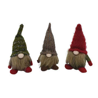 Gnomes par 3 chapeaux tricotés