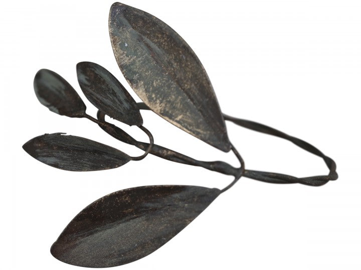 Rond de serviettes, laiton antique Feuilles