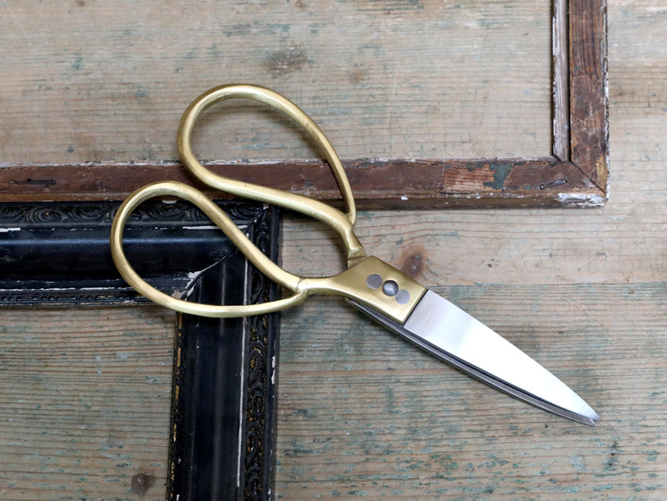 Paire de ciseaux en Laiton et acier -Chic Antique-