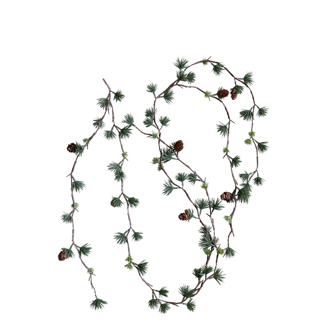 Guirlande verte Cèdre & Pommes de pin – L160 cm