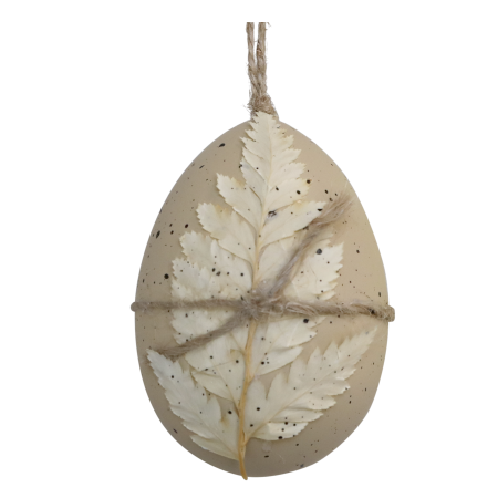 Œufs de Pâques, ficelle et fleurs séchées,3 coloris -Chic Antique-