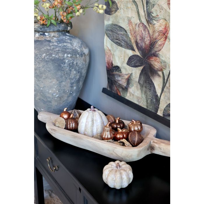 Citrouilles en céramique Chic Antique – petit & grand modèle – café au lait