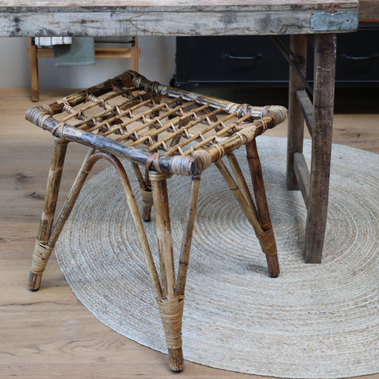 Tabouret en osier solide -Chic Antique-