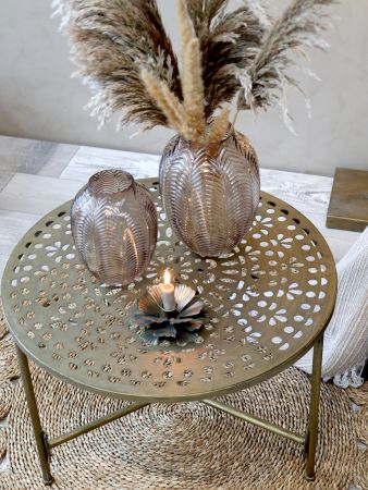 Table basse -Chic Antique- Fer déco Laiton
