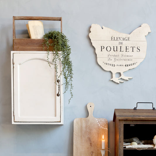 Petite armoire murale à pharmacie -Chic Antique- 1 porte