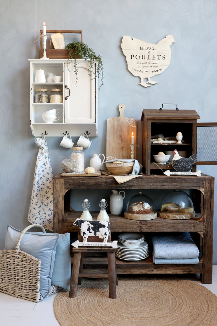 Armoire murale -Chic Antique- 1 porte, 3 crochets