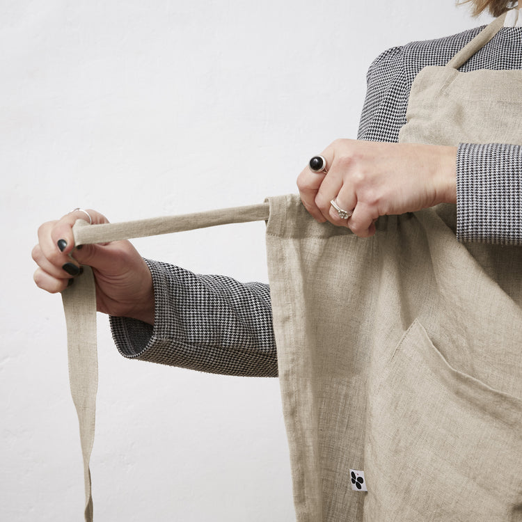 Tablier ajustable Lin Lavé Soline -L'Effet Papillon -