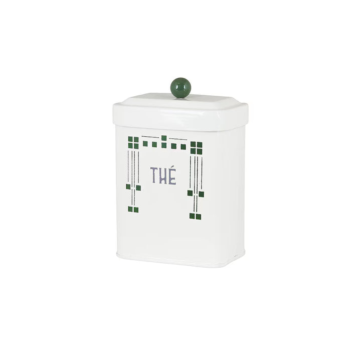 Boîte à Thé Ines — Vert & Blanc