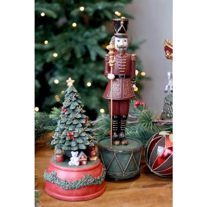 Boîte à musique de Noël avec Casse-Noisette – H28 cm | Cherry Chic Antique