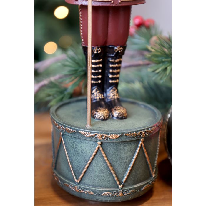 Boîte à Musique Casse-Noisette En Bois - Mécanique à Remontage - Hauteur 32 Cm - Décor De Noël Ou Bureau - Objet De Collection - 4