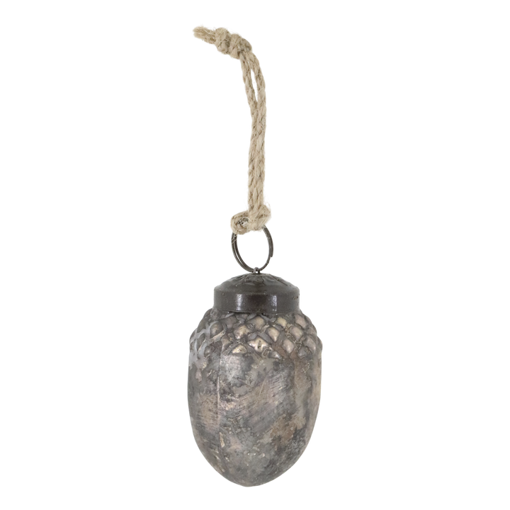 Set de 6 boules de Noël en forme de glands – Chic Antique – verre moka