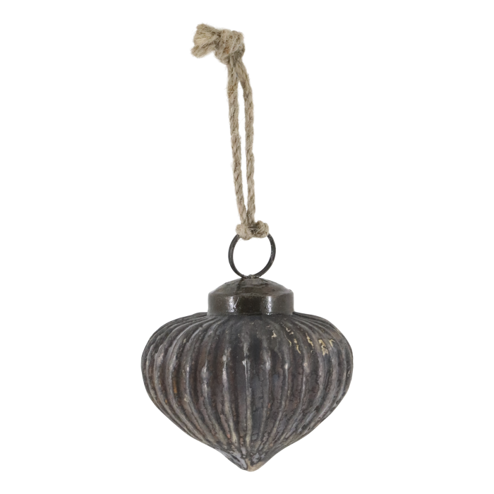 Set de 12 boules de Noël – Chic Antique – verre, corde & laiton moka