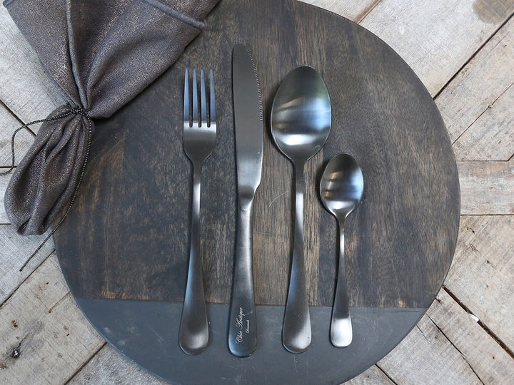 Set de 4 couverts nordiques noir mat – Chic antique