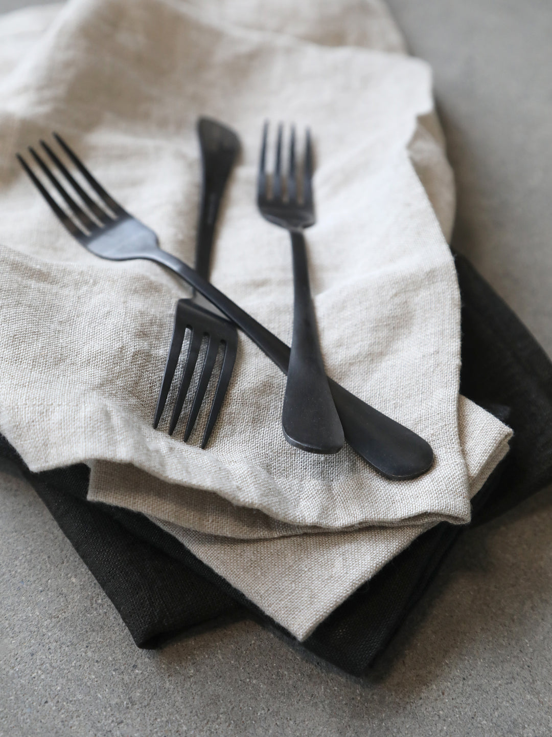 Set de 4 couverts nordiques noir mat – Chic antique