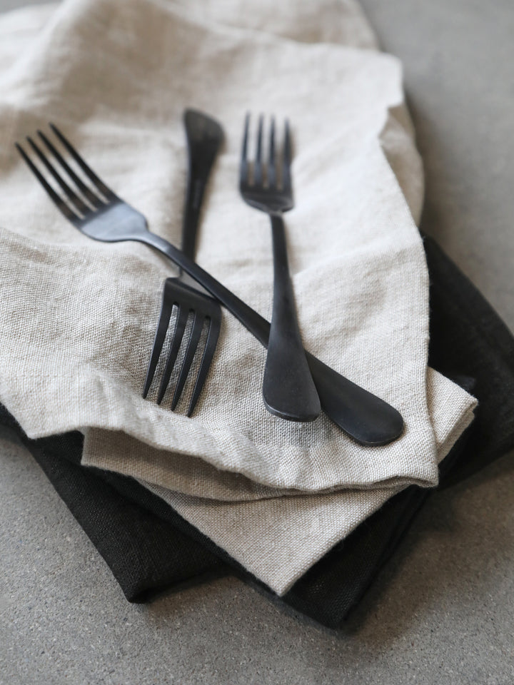 Set de 4 couverts nordiques noir mat – Chic antique