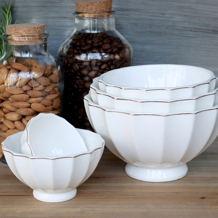 Set de 5 bols Arés – Chic Antique – Bords doré