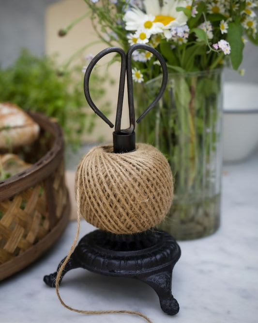 Porte-Ficelle-Ciseaux fonte -Stromshaga- Incl ficelle et ciseaux.