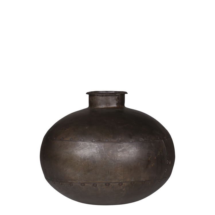Grand vase boule Grimaud -Chic Antique- Fer Charbon