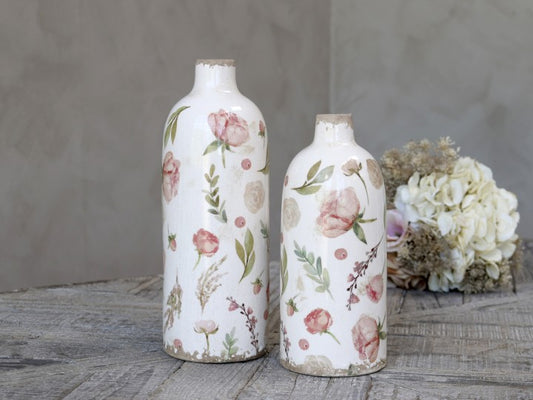 Vases, céramique vieillie Etel -Chic Antique- 2 Dimensions.