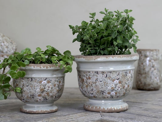Cache pots fleuris Evry Chic Antique