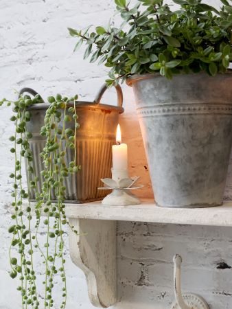 Ensemble de 3 cache-pots Zinc -Chic Antique-