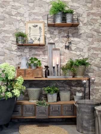 Ensemble de 3 cache-pots Zinc -Chic Antique-