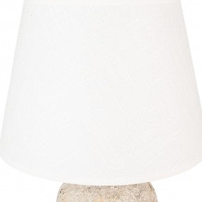 Imposante lampe + abat-jour en terre cuite - Clayre & Eef - 74/35 cm