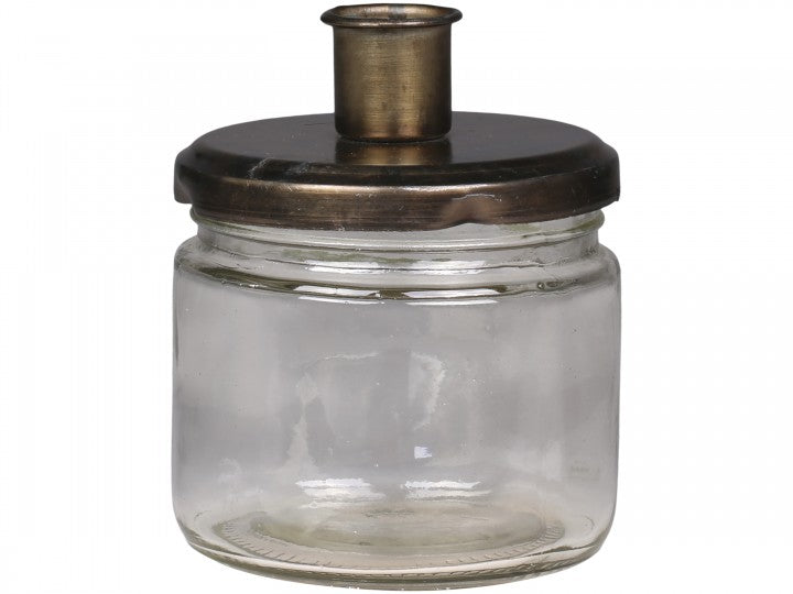 Bougeoir pots de verre -Chic Antique-, 2 couleurs.