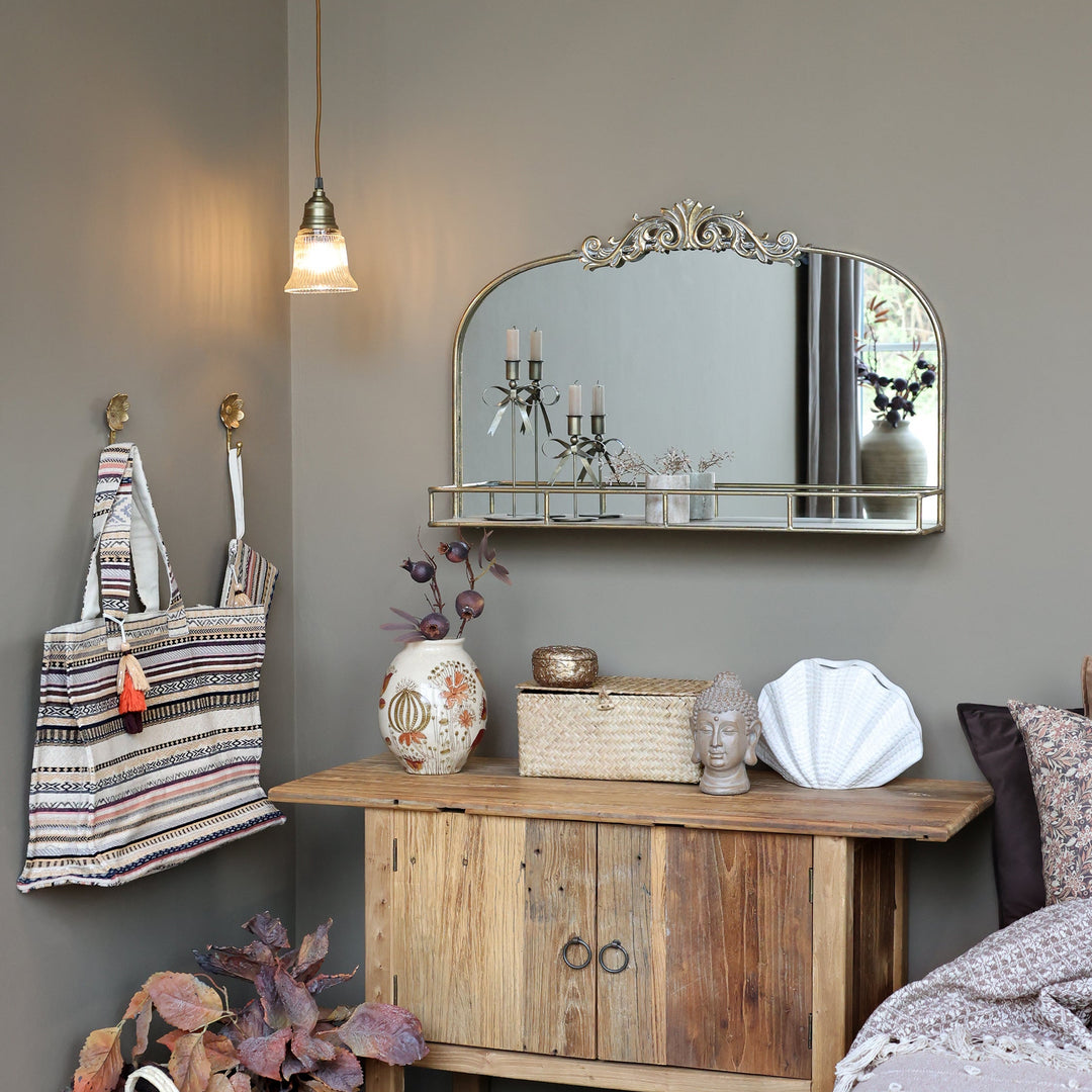 Suspension en verre et laiton – H17 x D12 cm – câble tissu 2 m – Douille E27