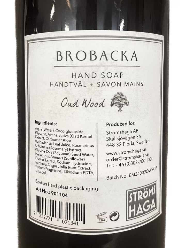 Savon Mains Brobacka – Bois d’Oud – 500 ml