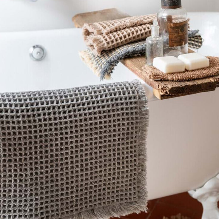 Tapis de Bain Gaufre Antidérapant — Blanc Mariclò Waffle Collection • 2 dimensions