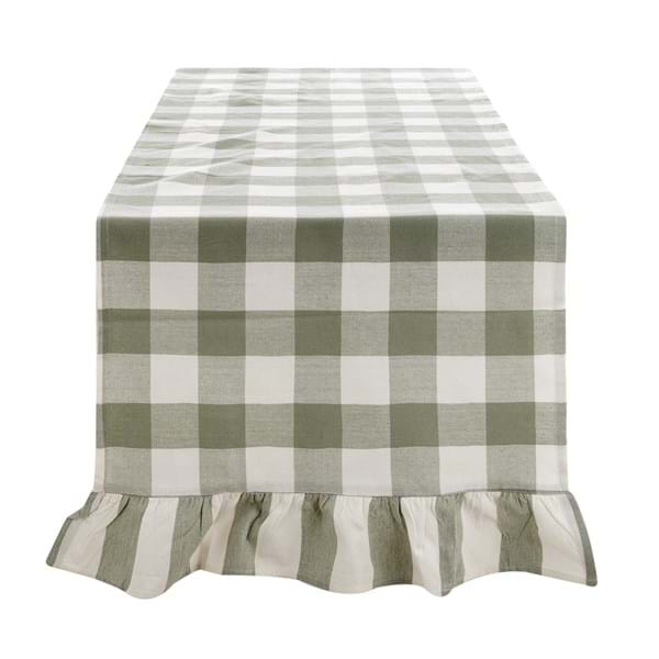 Linge de table & de cuisine – Collection BOLGHERI – Vichy vert – Blanc Mariclo