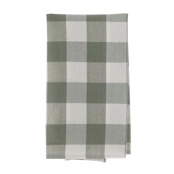 Linge de table & de cuisine – Collection BOLGHERI – Vichy vert – Blanc Mariclo