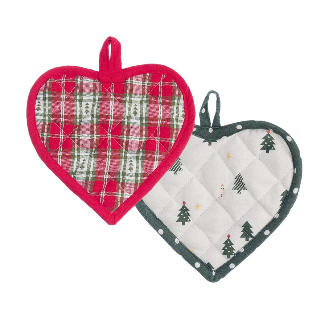 Set de 2 maniques brodées