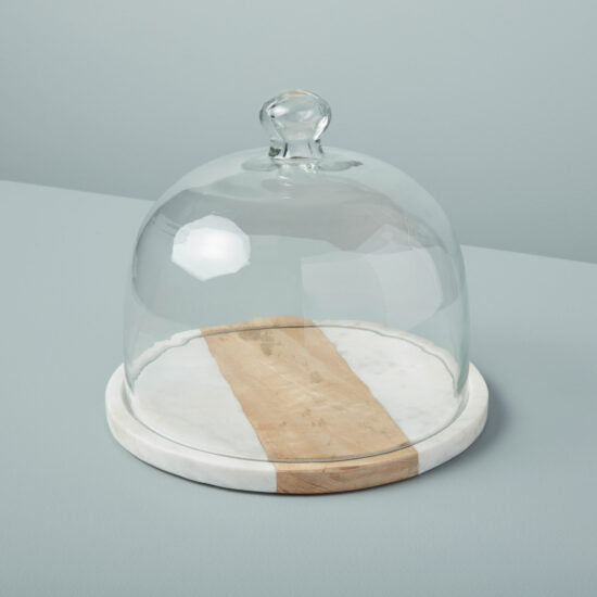 Présentation gâteau ou fromage, marbre, bois et verre Be Home Europe