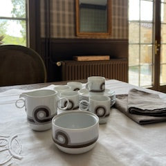 Service à café vintage Rosenthal Germany – Années 60/70 – Porcelaine fine – 16 pièces