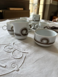 Service à café vintage Rosenthal Germany – Années 60/70 – Porcelaine fine – 16 pièces