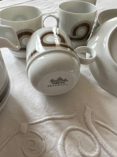 Service à café vintage Rosenthal Germany – Années 60/70 – Porcelaine fine – 16 pièces